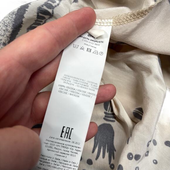 Dixie Open Back Halter Top Maxi Dress Feather Print Small - Picture 8 of 9